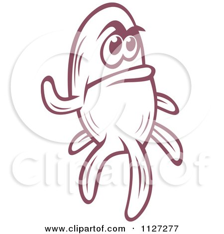 Clipart Of A Cute Amoeba Or Monster 6 - Royalty Free Vector Illustration by Vector Tradition SM