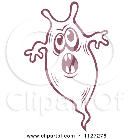 Clipart Of A Cute Amoeba Or Monster 7 - Royalty Free Vector Illustration by Vector Tradition SM
