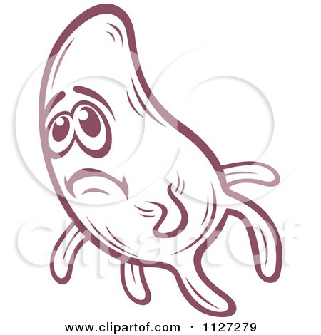 Clipart Of A Cute Amoeba Or Monster 8 - Royalty Free Vector Illustration by Vector Tradition SM