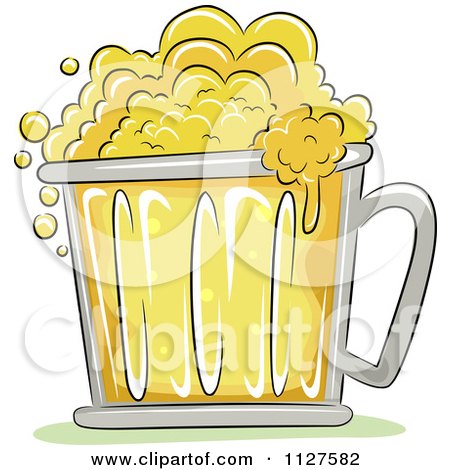 Cartoon Of A Frothy Oktoberfest Mug Of Beer - Royalty Free Vector Clipart by BNP Design Studio