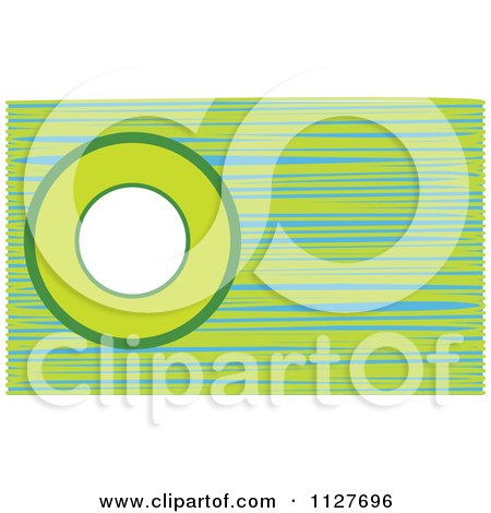 Clipart Of A Green And Blue Circle And Line Background - Royalty Free Vector Illustration by YUHAIZAN YUNUS
