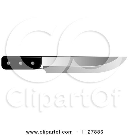 Clipart Of A Kitchen Knife - Royalty Free Vector Illustration by Lal Perera