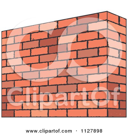 Clipart Of A Brick Wall - Royalty Free Vector Illustration by Lal Perera