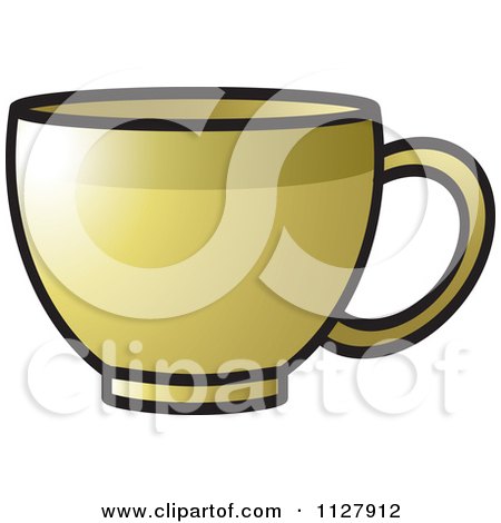Clipart Of A Golden Cup - Royalty Free Vector Illustration by Lal Perera