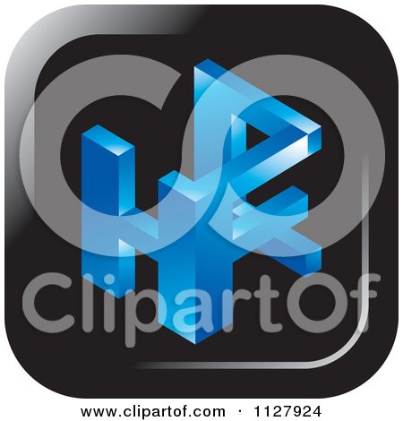 Clipart Of A 3d Hfc Icon Button - Royalty Free Vector Illustration by Lal Perera