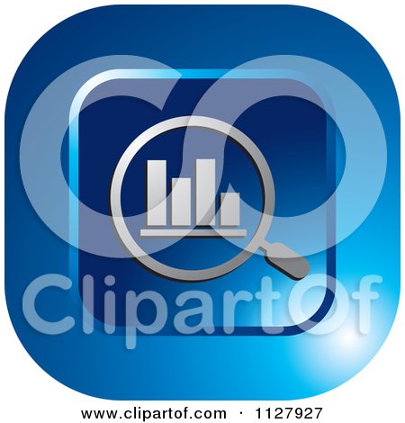 Clipart Of A Blue Analytics Icon - Royalty Free Vector Illustration by Lal Perera