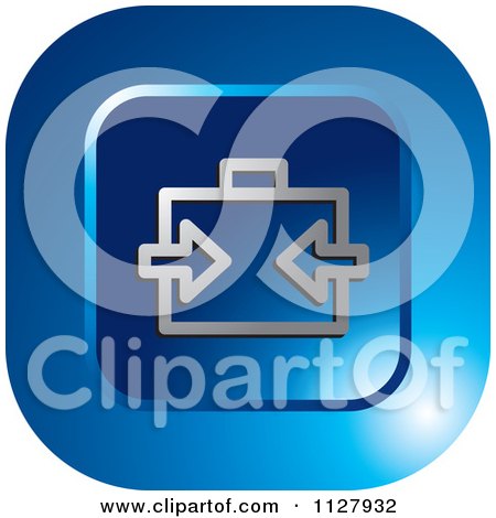 Clipart Of A Blue Claim Icon - Royalty Free Vector Illustration by Lal Perera