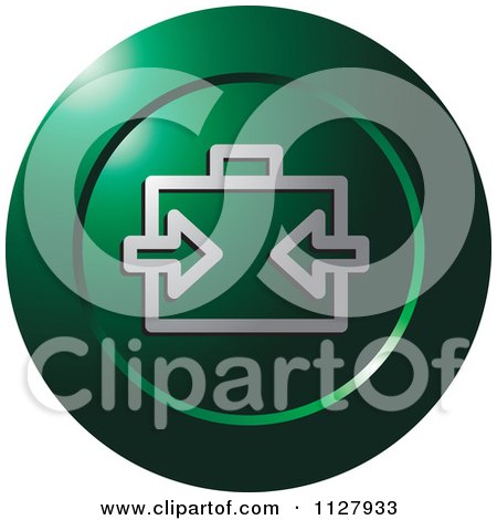 Clipart Of A Green Claim Icon - Royalty Free Vector Illustration by Lal Perera