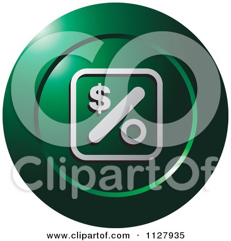 Clipart Of A Green Rate Icon - Royalty Free Vector Illustration by Lal Perera