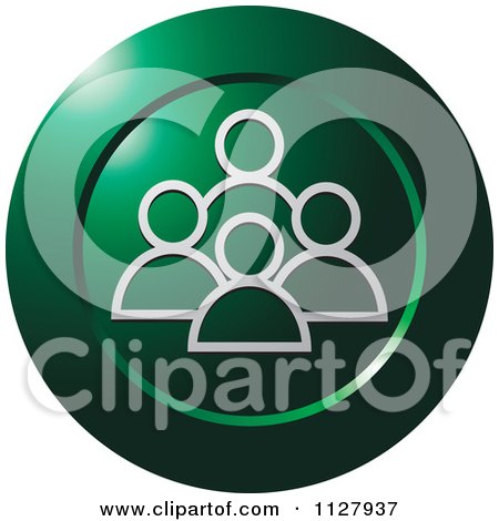 Clipart Of A Green Social Media Icon - Royalty Free Vector Illustration by Lal Perera