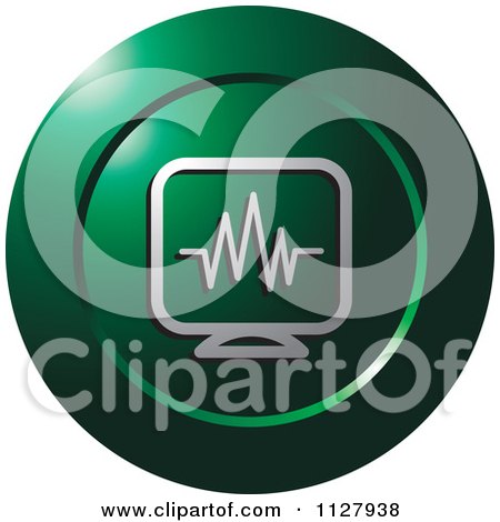 Clipart Of A Green Screen Icon - Royalty Free Vector Illustration by Lal Perera