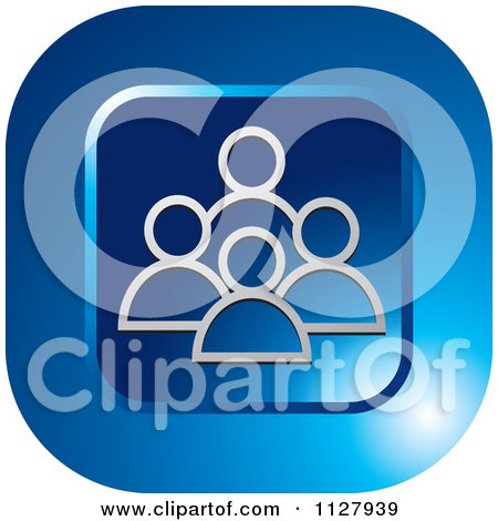 Clipart Of A Blue Social Media Icon - Royalty Free Vector Illustration by Lal Perera