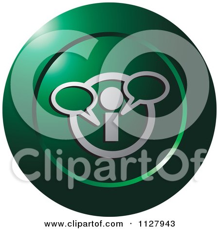 Clipart Of A Green Inquire Icon - Royalty Free Vector Illustration by Lal Perera