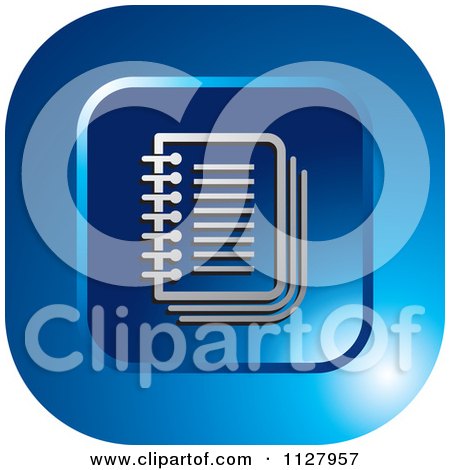 Clipart Of A Blue Organizer Icon - Royalty Free Vector Illustration by Lal Perera