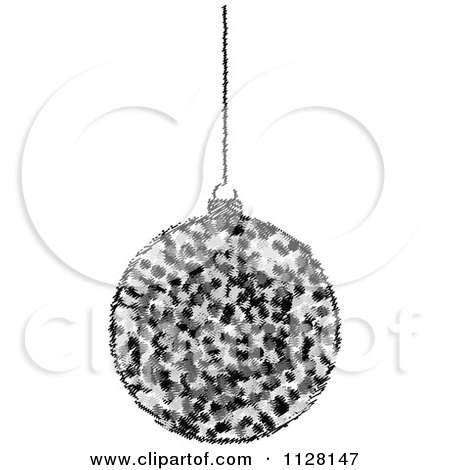 Clipart Of A Doodled Christmas Bauble - Royalty Free Vector Illustration by Andrei Marincas