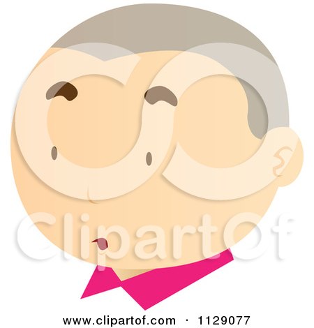 Cartoon Of A Surprised Mans Face - Royalty Free Vector Clipart by YUHAIZAN YUNUS