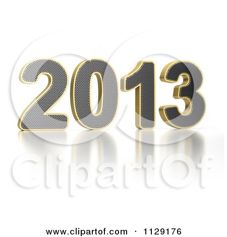 Clipart Of A 3d Year 2013 - Royalty Free CGI Illustration by stockillustrations