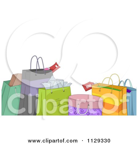 Cartoon Of Shopping Or Gift Bags - Royalty Free Vector Clipart by BNP Design Studio