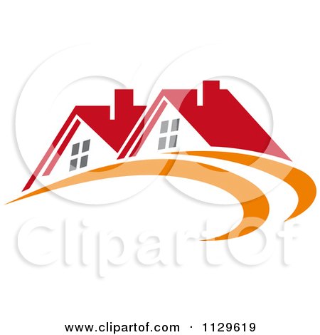 Clipart Of Houses With Roof Tops 14 - Royalty Free Vector Illustration by Vector Tradition SM