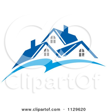Clipart Of Houses With Roof Tops 13 - Royalty Free Vector Illustration by Vector Tradition SM