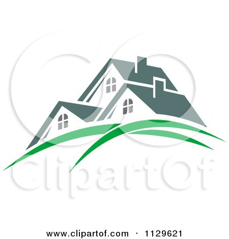 Clipart Of Houses With Roof Tops 11 - Royalty Free Vector Illustration by Vector Tradition SM