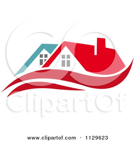 Clipart Of Houses With Roof Tops 10 - Royalty Free Vector Illustration by Vector Tradition SM
