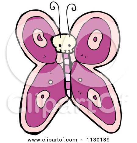 Cartoon Of A Skull Bug Butterfly 1 - Royalty Free Vector Clipart by lineartestpilot