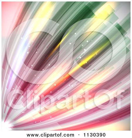 Clipart Of An Abstract Dynamic Line Bacground - Royalty Free Vector Illustration by KJ Pargeter
