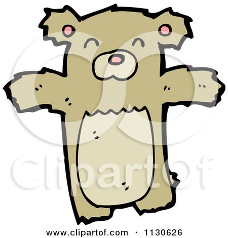 Cartoon Of A Teddy Bear 5 - Royalty Free Vector Clipart by lineartestpilot