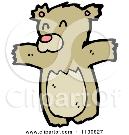 Cartoon Of A Teddy Bear 6 - Royalty Free Vector Clipart by lineartestpilot