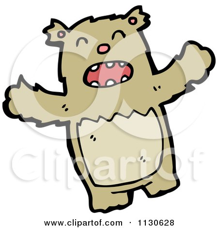 Cartoon Of A Teddy Bear 7 - Royalty Free Vector Clipart by lineartestpilot