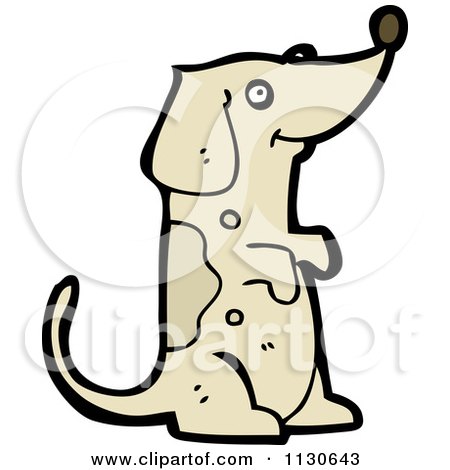 Cartoon Of A Begging Dog 2 - Royalty Free Vector Clipart by lineartestpilot
