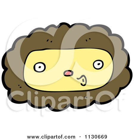 Cartoon Of A Lion Face 3 - Royalty Free Vector Clipart by lineartestpilot