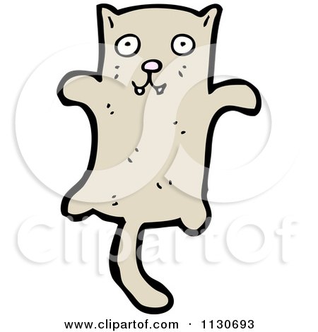 Cartoon Of A Jumping Cat 3 - Royalty Free Vector Clipart by lineartestpilot