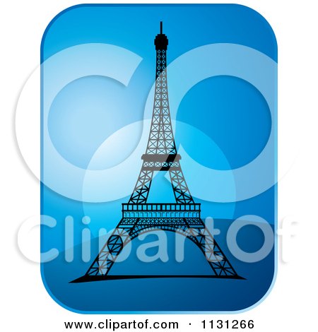 Clipart Of An Eiffel Tower Icon 1 - Royalty Free Vector Illustration by Lal Perera