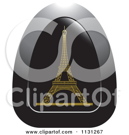 Clipart Of An Eiffel Tower Icon 2 - Royalty Free Vector Illustration by Lal Perera