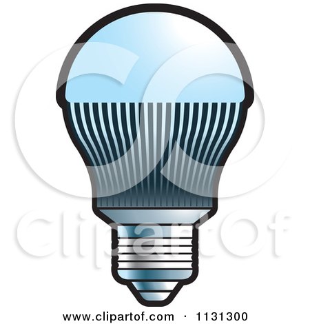 Clipart Of A LED Light Bulb - Royalty Free Vector Illustration by Lal Perera