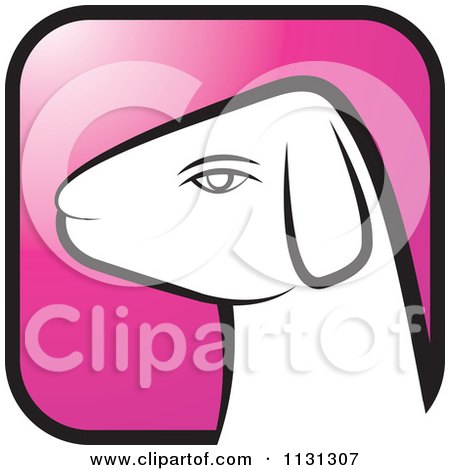 Clipart Of A Ram Goat Head Icon 4 - Royalty Free Vector Illustration by Lal Perera