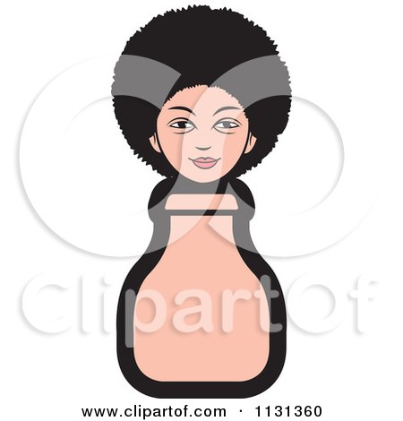 Clipart Of A Womans Face Over A Bottle - Royalty Free Vector Illustration by Lal Perera