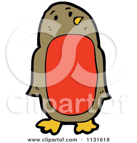 Cartoon Of A Penguin 4 - Royalty Free Vector Clipart by lineartestpilot