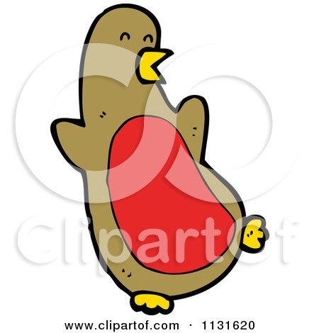 Cartoon Of A Penguin Bird 2 - Royalty Free Vector Clipart by lineartestpilot