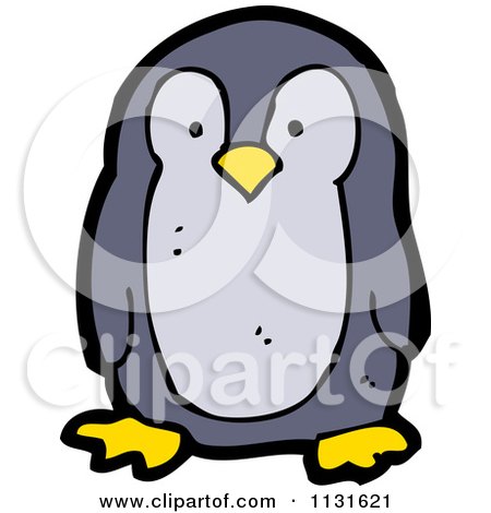 Cartoon Of A Penguin Bird 1 - Royalty Free Vector Clipart by lineartestpilot