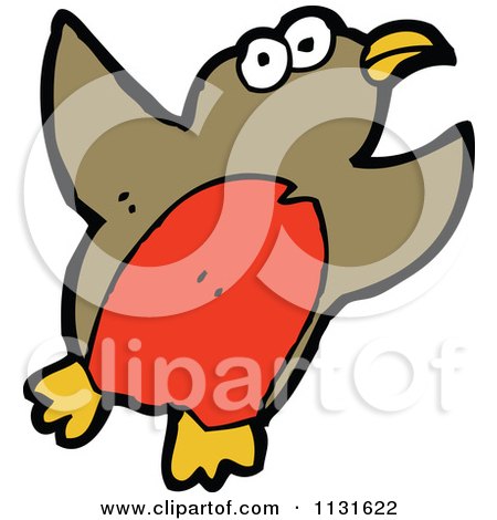 Cartoon Of A Penguin 5 - Royalty Free Vector Clipart by lineartestpilot