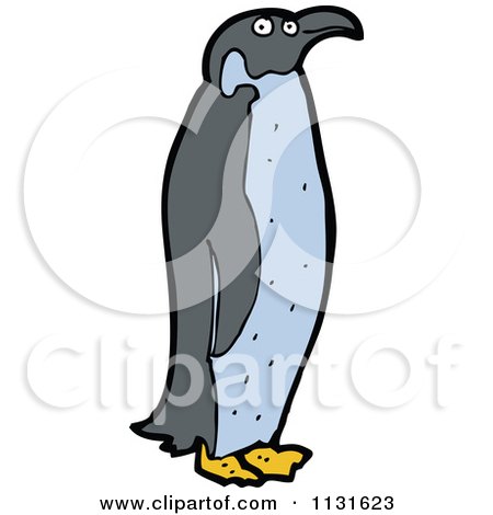 Cartoon Of A Penguin 1 - Royalty Free Vector Clipart by lineartestpilot