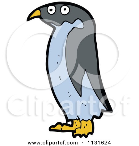 Cartoon Of A Penguin 2 - Royalty Free Vector Clipart by lineartestpilot