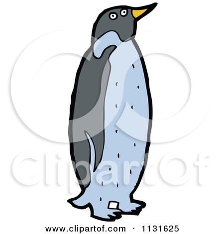 Cartoon Of A Penguin 3 - Royalty Free Vector Clipart by lineartestpilot