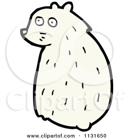 Cartoon Of A Sitting Hamster 5 - Royalty Free Vector Clipart by lineartestpilot