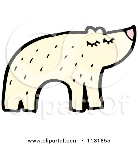 Cartoon Of An Arctic Polar Bear - Royalty Free Vector Clipart by lineartestpilot