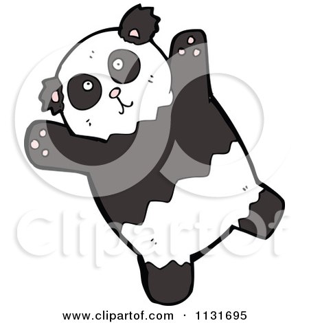 Cartoon Of A Panda 2 - Royalty Free Vector Clipart by lineartestpilot