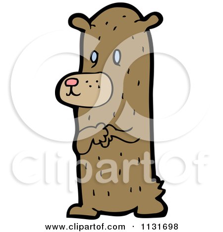 Cartoon Of A Bear 5 - Royalty Free Vector Clipart by lineartestpilot